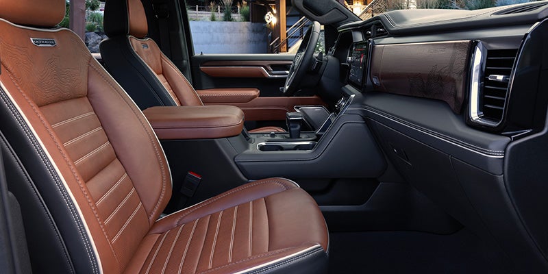 Tan leather seats